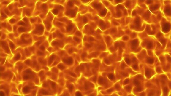橙色火焰流动的阳光照射在波浪表面波浪水面背景缓慢浮动的液体背景波浪池空间创意运动设计