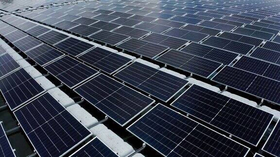 太阳能电池板太阳能发电厂的光伏电池