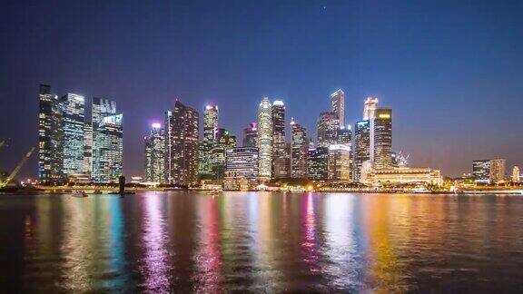 Timelapse:新加坡城市中央商务区建筑