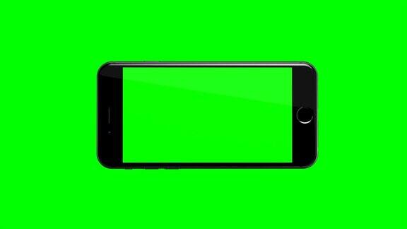 4k的视频智能手机缩小与绿色背景易于定制的绿色屏幕计算机生成图像