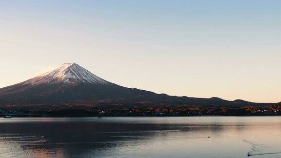 早晨的富士山:4K延时