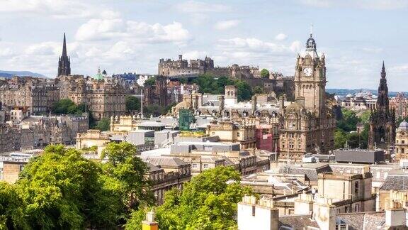 延时:爱丁堡城市景观苏格兰英国