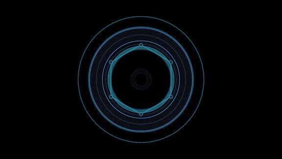 HUD圆形界面高科技未来显示全息图按钮加载目标高科技概念元素与alpha通道