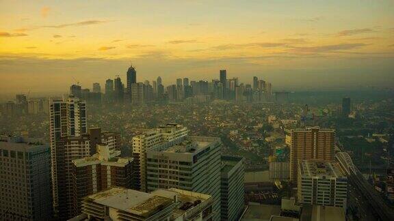 菲律宾首都马尼拉的黎明时光