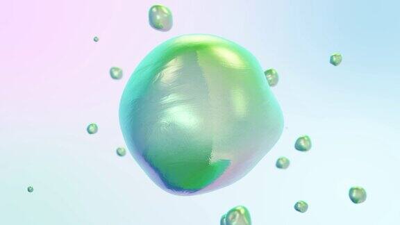 抽象液体气泡背景运动图形