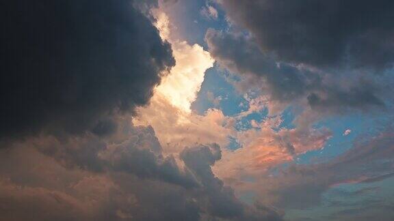 时间流逝与美丽的天空云的背景