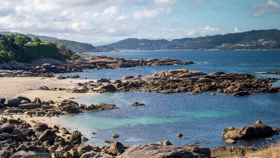 加利西亚海滩西班牙海岸海边暑假