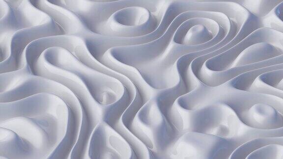 波浪动态表面白色液体或布料的特写运动设计模板