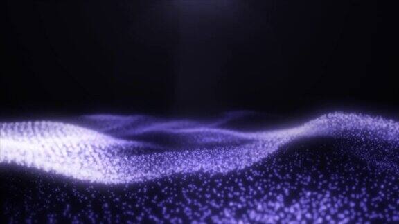 紫色数字粒子波流网络空间抽象运动技术背景