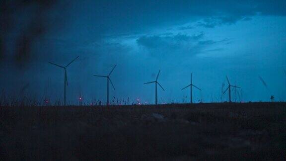 风电场上空有雷暴可再生能源概念本空间