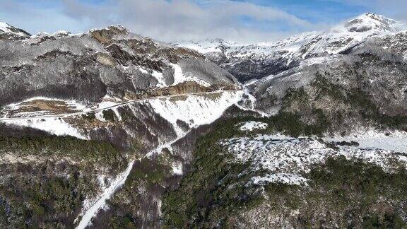 阿根廷火地岛乌斯怀亚的风景山