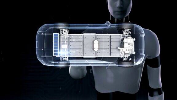 机器人半机械人触摸电子离子电池回声车充电汽车电池电池电量检查未来车view.2