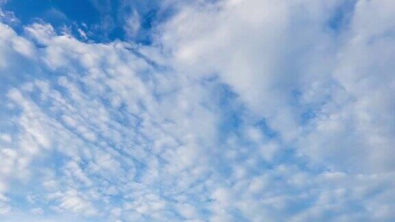 4k云与蓝天的时间流逝