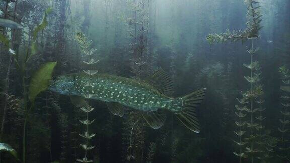水下森林里的北梭鱼