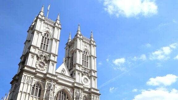 威斯敏斯特大教堂伦敦英国-时间流逝