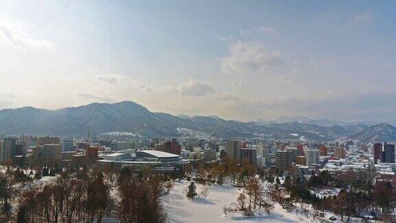 札幌市从日本北海道莫伊和山的美丽风景