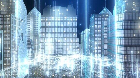 未来数字城市大数据、人工智能、物联网3d渲染