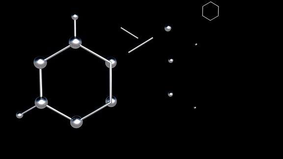 分子模型或运动中的原子群