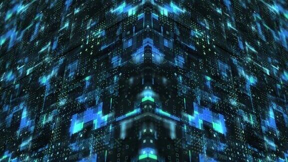 宝蓝色抽象科技未来网络空间背景科幻科技背景