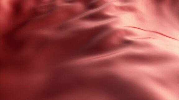 红波背景摘要4k红色液体背景无缝循环动画丝绸质地布料天鹅绒琥珀油