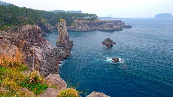 韩国济州岛的OedolgaeRock