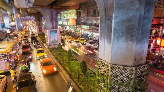 4K延时平移:曼谷繁忙的交通