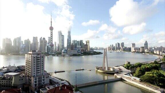 4K时间推移的上海和城市景观