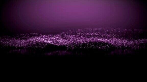 动画紫色粒子波浪背景