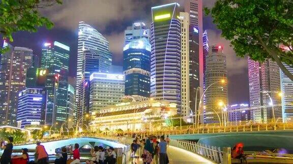 新加坡和滨海湾的全景码头