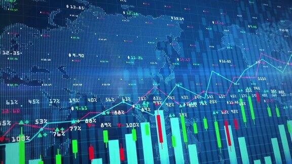 数字股票交易市场图表或外汇交易图表和烛台图表适用于金融投资以金融投资趋势为商业背景