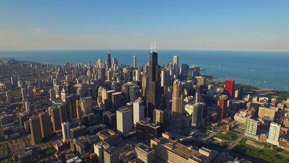 空中伊利诺斯州芝加哥