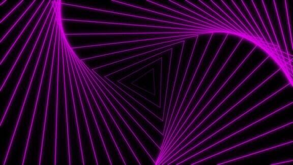 4K几何隧道紫色背景