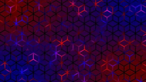 未来色彩科幻科技背景与六角形图案