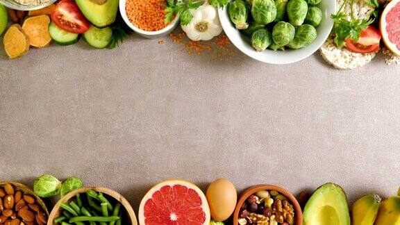 蔬菜水果框架健康食品健康烹饪理念