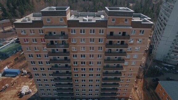 俄罗斯郊区新建公寓楼的鸟瞰图