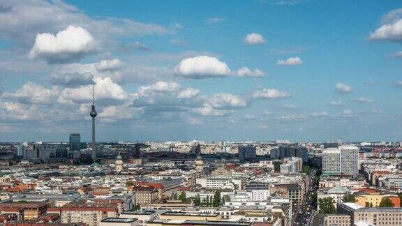 4k延时:鸟瞰图柏林城市景观