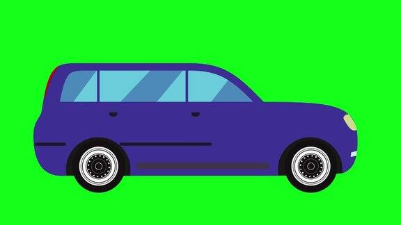 车跑动画绿屏色度键图形源元素