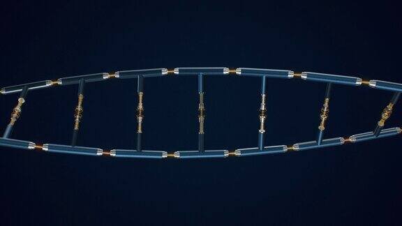 将机械DNA放在黑色背景上为未来主义设计提供复制空间