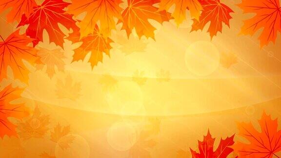 秋天的背景是黄叶