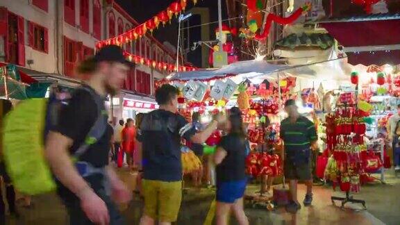 2018年中国新年在新加坡华埠游客享受旅游