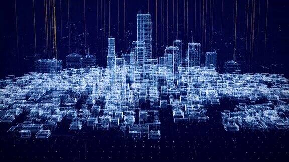 智能人工智能控制的现代全息城市未来的城市
