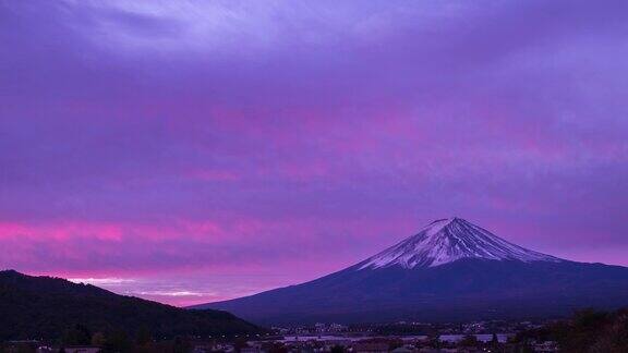 从川口湖到富士山的时间流逝