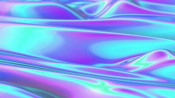 全息液体流动波抽象视频动画