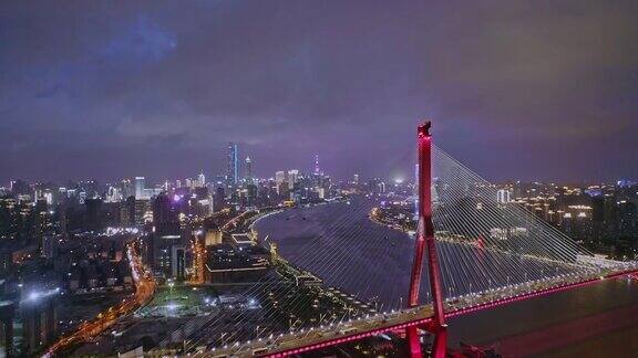 时间推移-航拍摩天大楼在中国上海