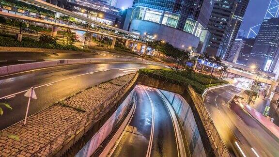 香港街道夜间驾驶