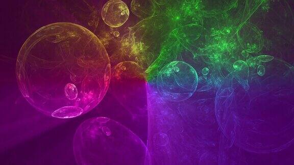 4k空间中的气泡抽象