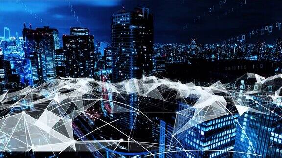5G和AI技术全球通信网络概念