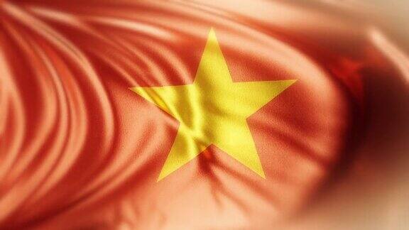 越南国家旗帜挥舞循环背景股票视频:越南旗帜股票mp4视频-越南旗帜挥舞水平股票视频