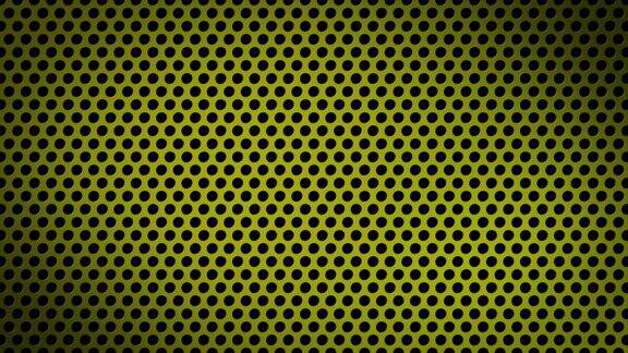 简单的黄色梯度金属格栅图案最小几何背景