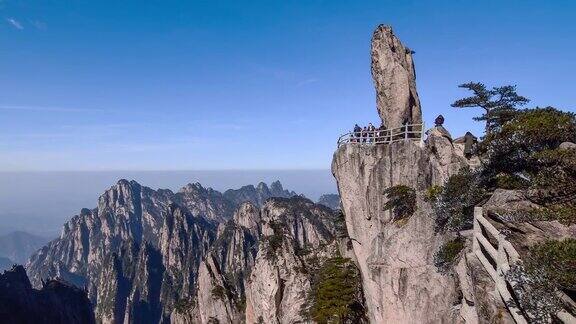 岩石具有里程碑意义的飞行黄山中国东部